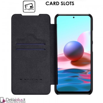 Odinis Nillkin qin serijos dėklas - juodas (telefonui Xiaomi Redmi Note 10/Note 10S/Poco M5S) Odinis Nillkin qin serijos dėklas - juodas (telefonui Xiaomi Redmi Note 10/Note 10S/Poco M5S)